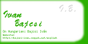 ivan bajcsi business card